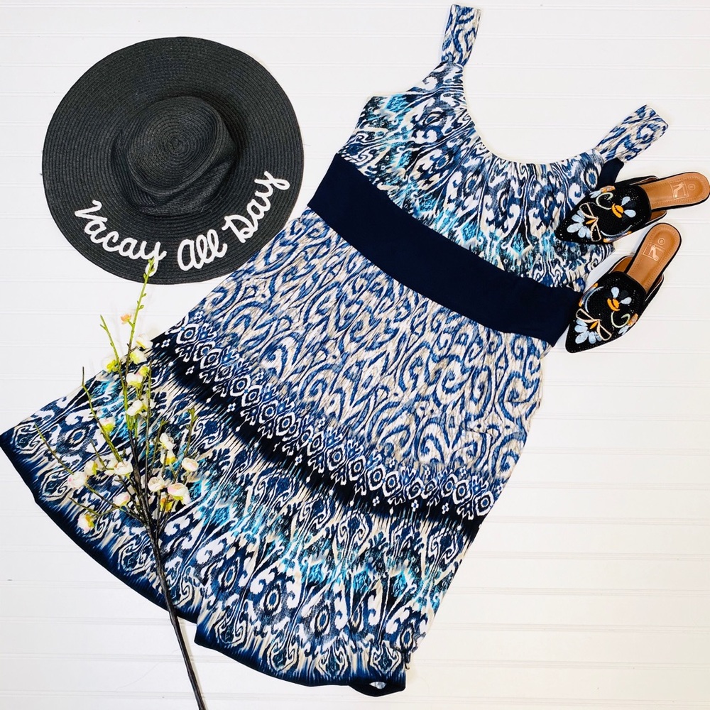 Kathy Roberts Ikat Sleeveless Dress